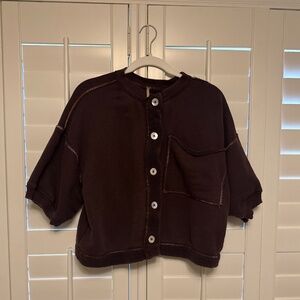 Free People terry cloth shirt